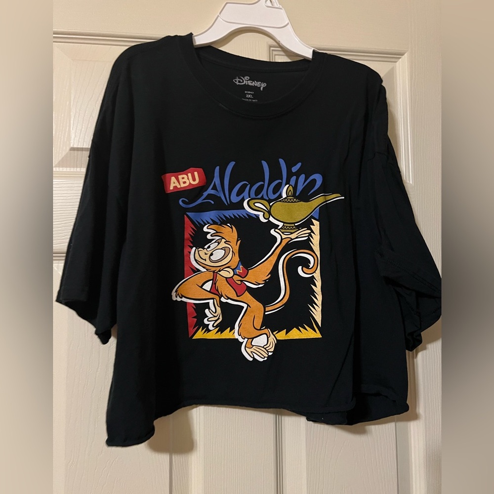 Disney Aladdin Abu Black Crop Top Women 2XL